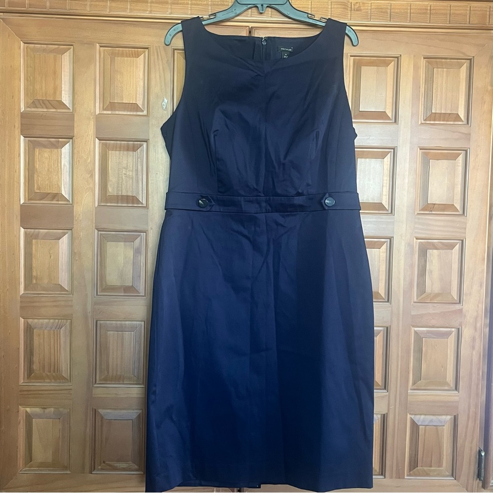 (EUC)  Ann Taylor Elegant Blue Sleeveless Sheath Dress for Work Size 14